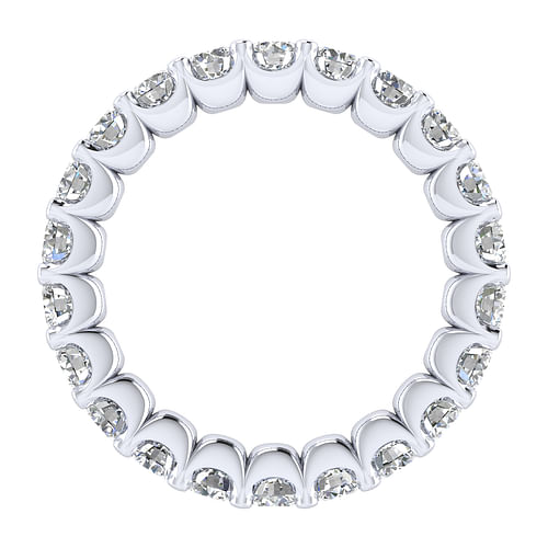 14K White Gold Shared Prong Diamond Eternity Band