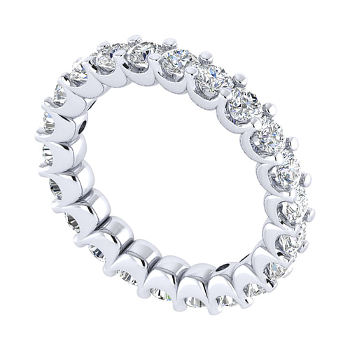 14K White Gold Shared Prong Diamond Eternity Band