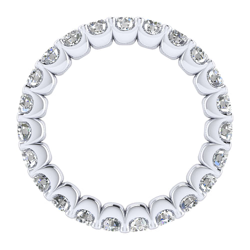 14K White Gold Shared Prong Diamond Eternity Band