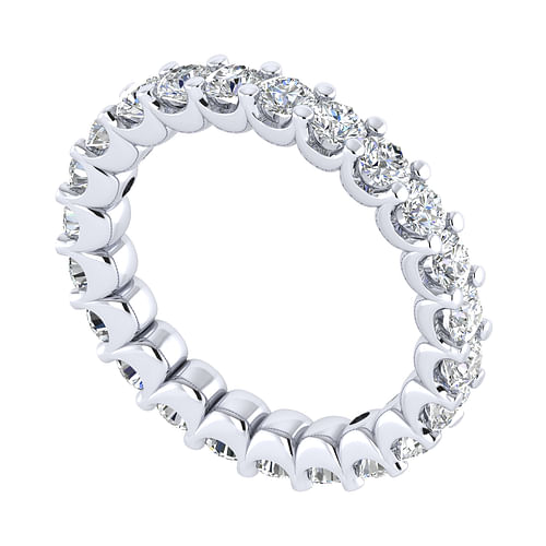 14K White Gold Shared Prong Diamond Eternity Band