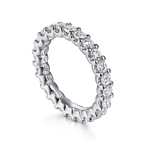 14K White Gold Shared Prong Diamond Eternity Band