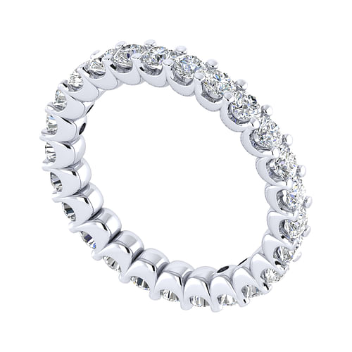 14K White Gold Shared Prong Diamond Eternity Band