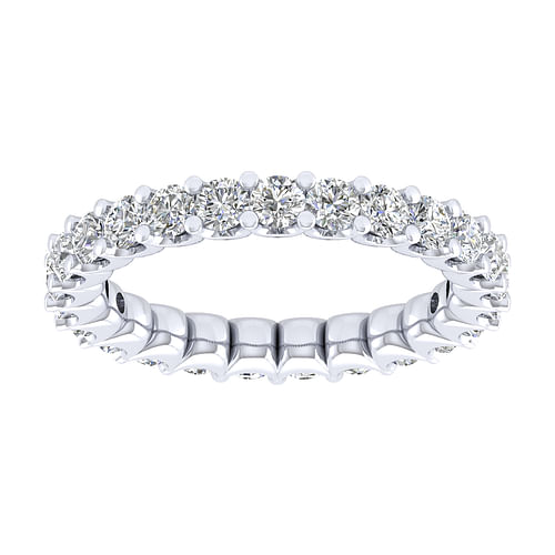 14K White Gold Shared Prong Diamond Eternity Band