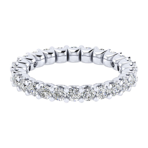 14K White Gold Shared Prong Diamond Eternity Band