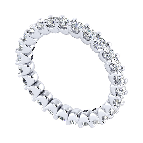 14K White Gold Shared Prong Diamond Eternity Band