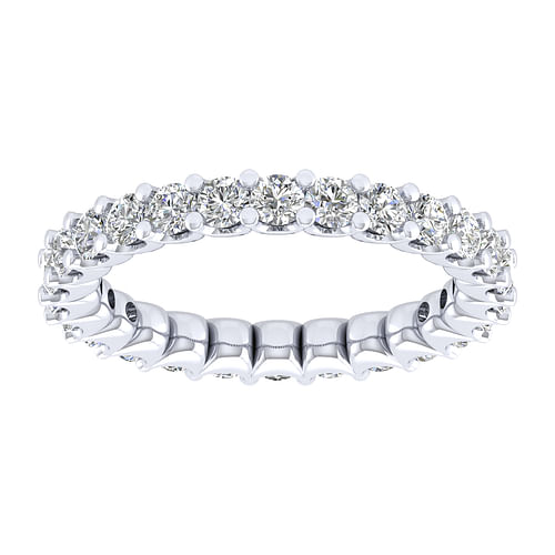 14K White Gold Shared Prong Diamond Eternity Band
