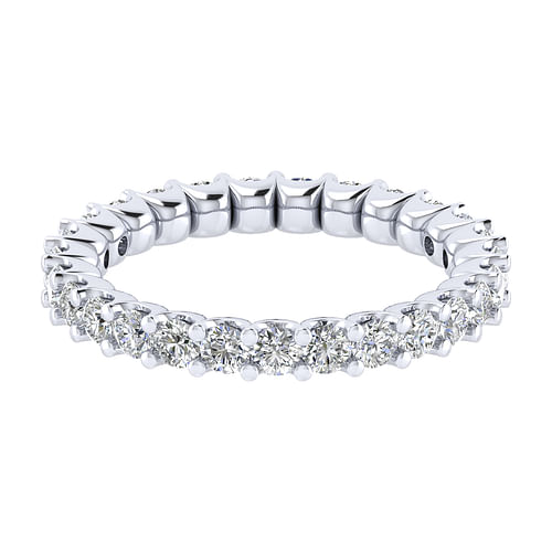 14K White Gold Shared Prong Diamond Eternity Band