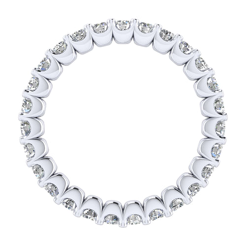 14K White Gold Shared Prong Diamond Eternity Band