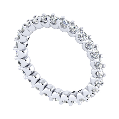 14K White Gold Shared Prong Diamond Eternity Band