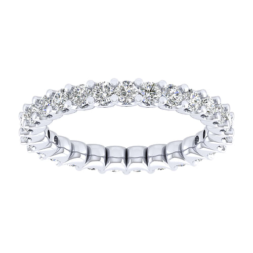 14K White Gold Shared Prong Diamond Eternity Band