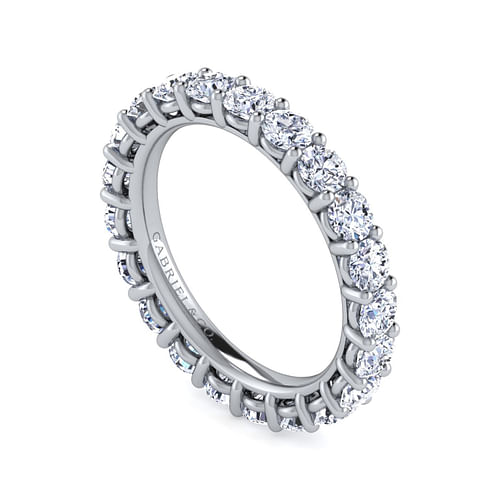 14K White Gold Shared Prong Diamond Eternity Band