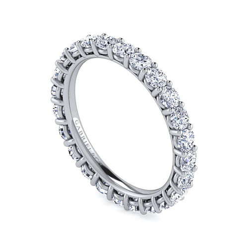 14K White Gold Shared Prong Diamond Eternity Band