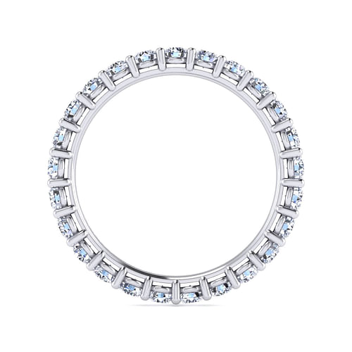 14K White Gold Shared Prong Diamond Eternity Band