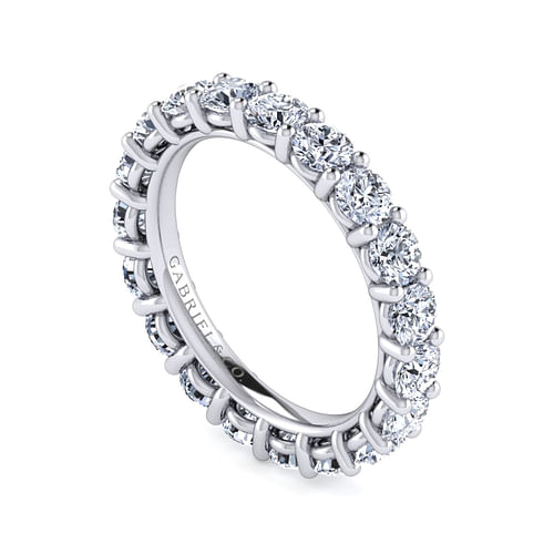 14K White Gold Shared Prong Diamond Eternity Band