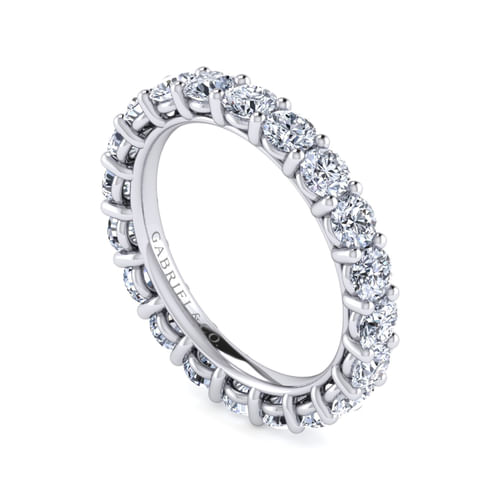 14K White Gold Shared Prong Diamond Eternity Band