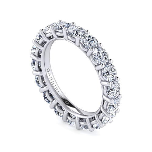 14K White Gold Shared Prong Diamond Eternity Band