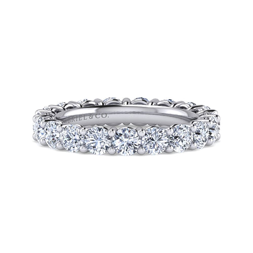 14K White Gold Shared Prong Diamond Eternity Band