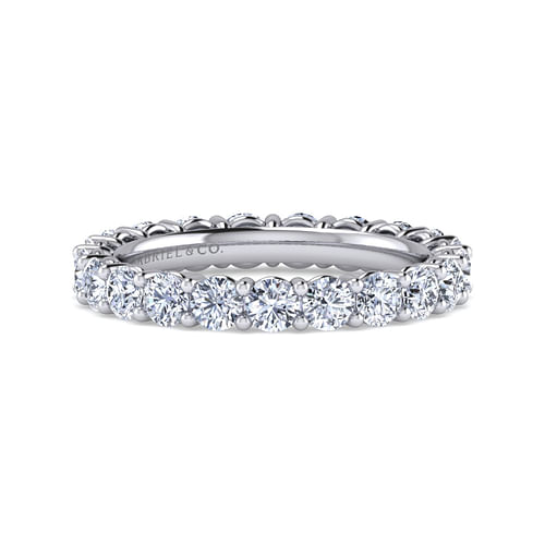 14K White Gold Shared Prong Diamond Eternity Band