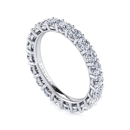 14K White Gold Shared Prong Diamond Eternity Band