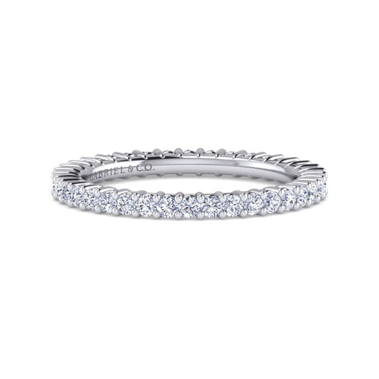 Gabriel - 14K White Gold Shared Prong Diamond Eternity Band