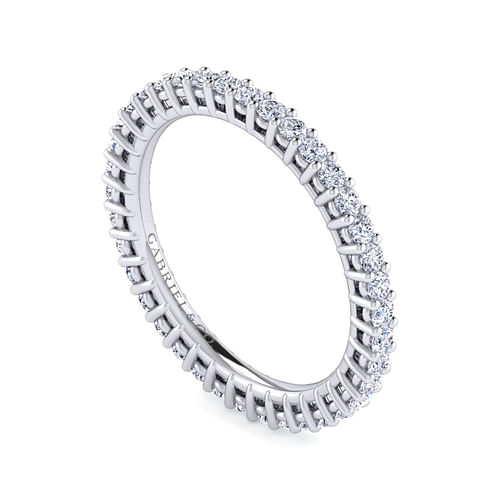 14K White Gold Shared Prong Diamond Eternity Band