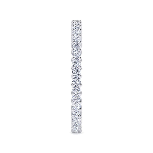 14K White Gold Shared Prong Diamond Eternity Band