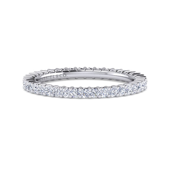 Gabriel - 14K White Gold Shared Prong Diamond Eternity Band