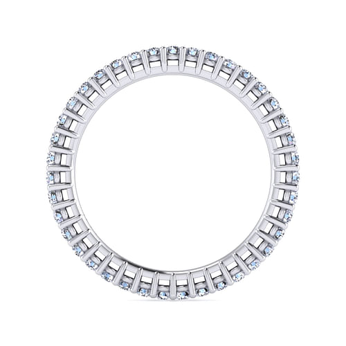 14K White Gold Shared Prong Diamond Eternity Band