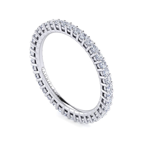 14K White Gold Shared Prong Diamond Eternity Band