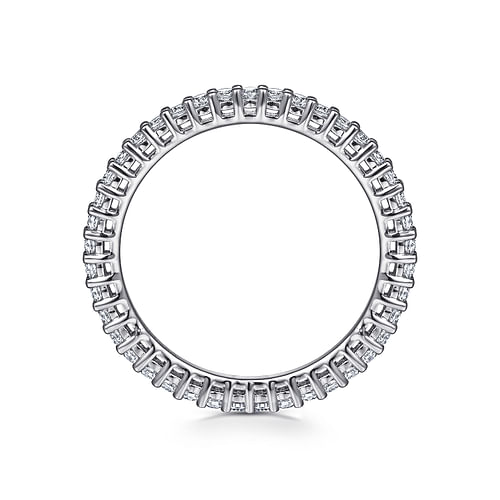 14K White Gold Shared Prong Diamond Eternity Band