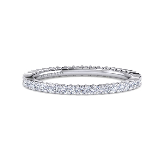 Gabriel - 14K White Gold Shared Prong Diamond Eternity Band