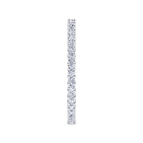 14K White Gold Shared Prong Diamond Eternity Band