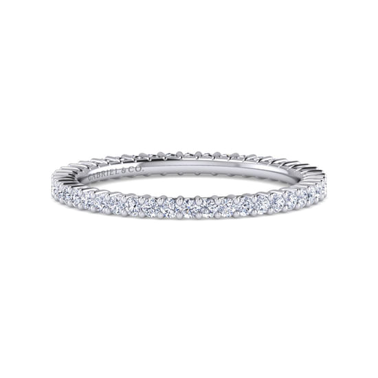 Gabriel - 14K White Gold Shared Prong Diamond Eternity Band