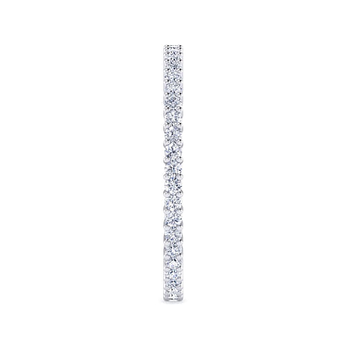 14K White Gold Shared Prong Diamond Eternity Band