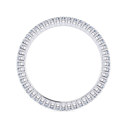 14K White Gold Shared Prong Diamond Eternity Band