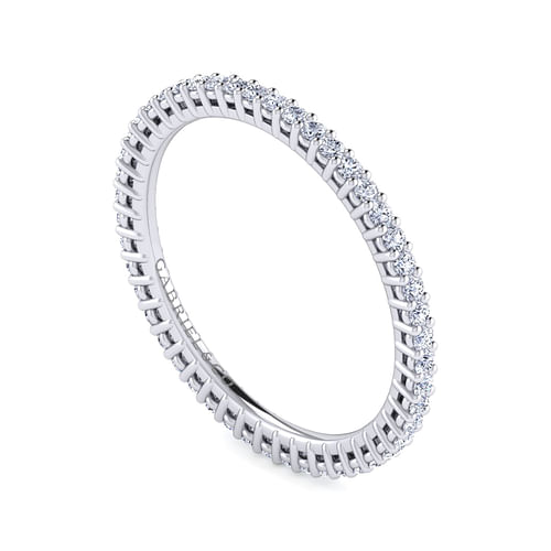 14K White Gold Shared Prong Diamond Eternity Band