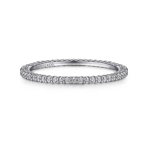 14K White Gold Shared Prong Diamond Eternity Band