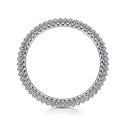 14K White Gold Shared Prong Diamond Eternity Band