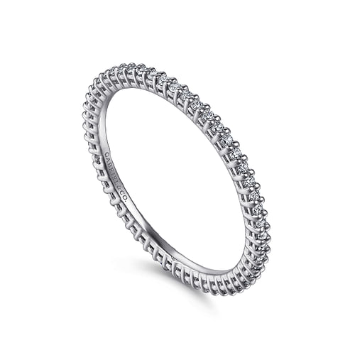 14K White Gold Shared Prong Diamond Eternity Band