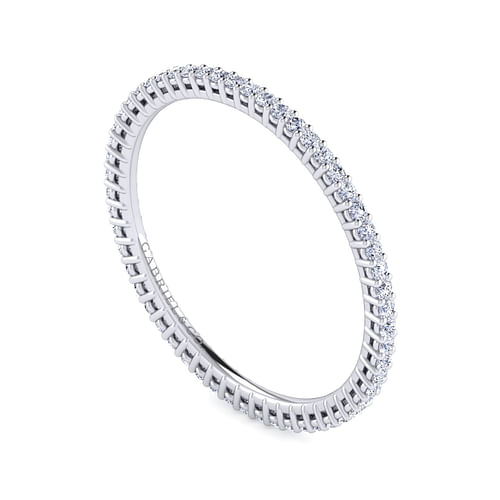 14K White Gold Shared Prong Diamond Eternity Band