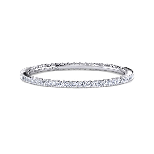 14K White Gold Shared Prong Diamond Eternity Band