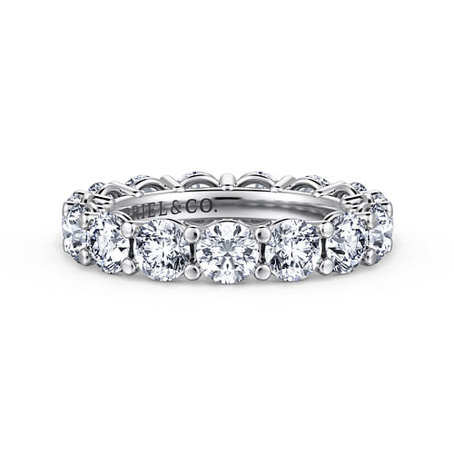 14K White Gold Shared Prong Diamond Eternity Band