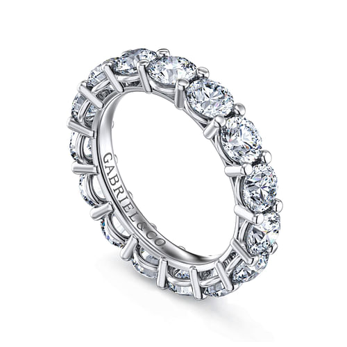 14K White Gold Shared Prong Diamond Eternity Band