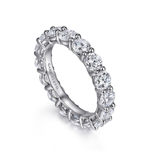 14K White Gold Shared Prong Diamond Eternity Band