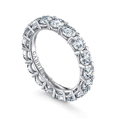 14K White Gold Shared Prong Diamond Eternity Band