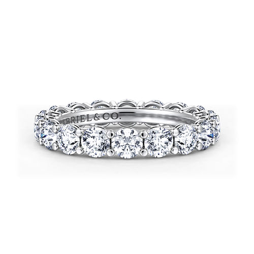 14K White Gold Shared Prong Diamond Eternity Band