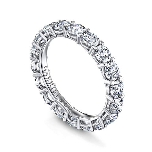 14K White Gold Shared Prong Diamond Eternity Band