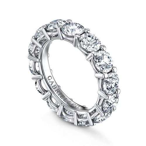 14K White Gold Shared Prong Diamond Eternity Band