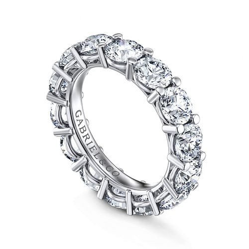 14K White Gold Shared Prong Diamond Eternity Band