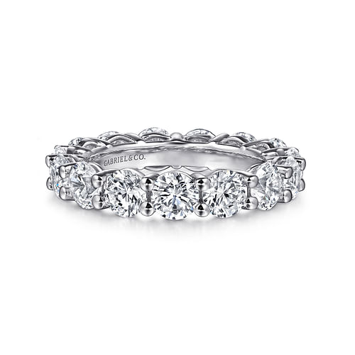 14K White Gold Shared Prong Diamond Eternity Band